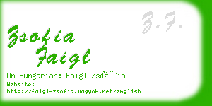 zsofia faigl business card